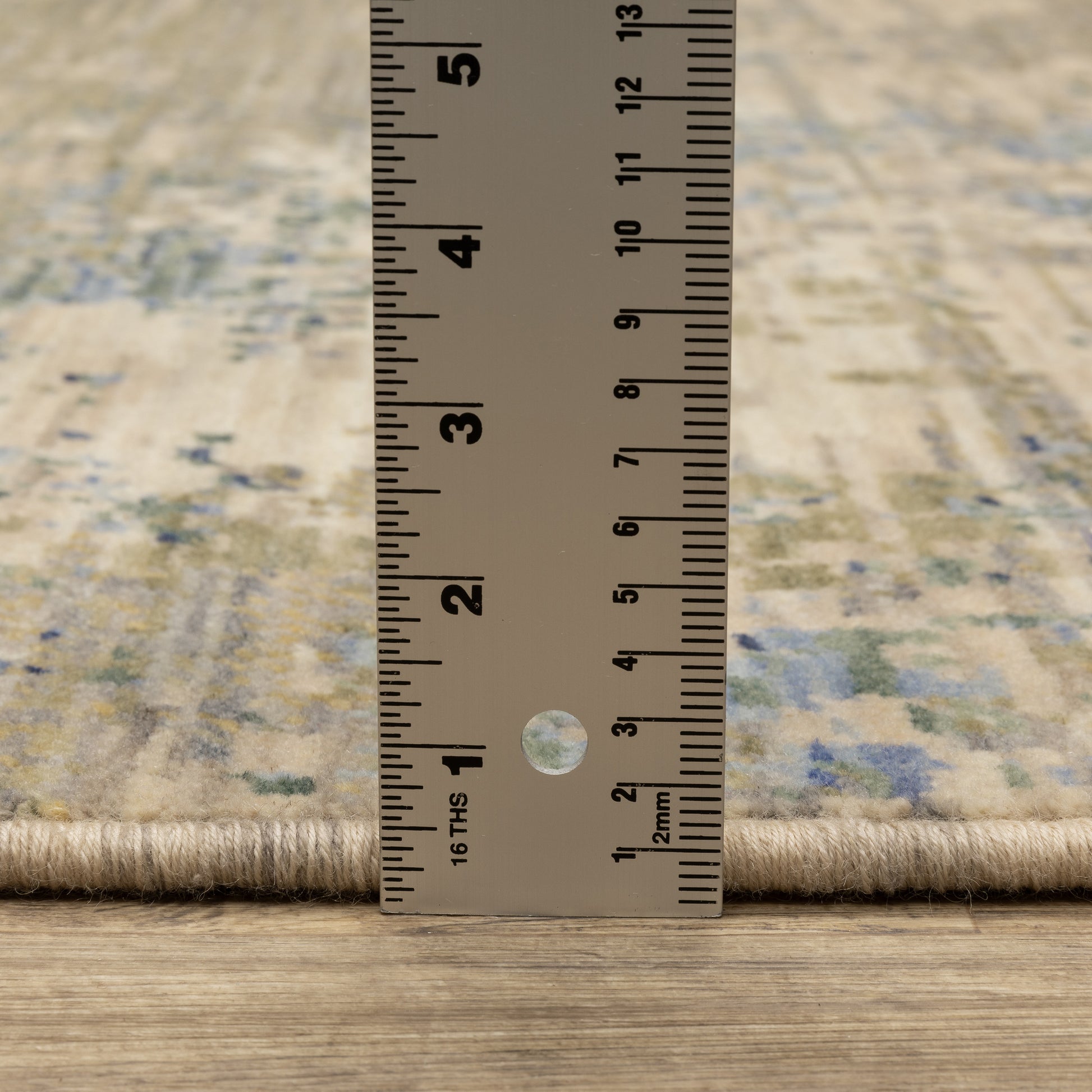 Soleri Abstract Beige/ Blue Cut Pile Rug
