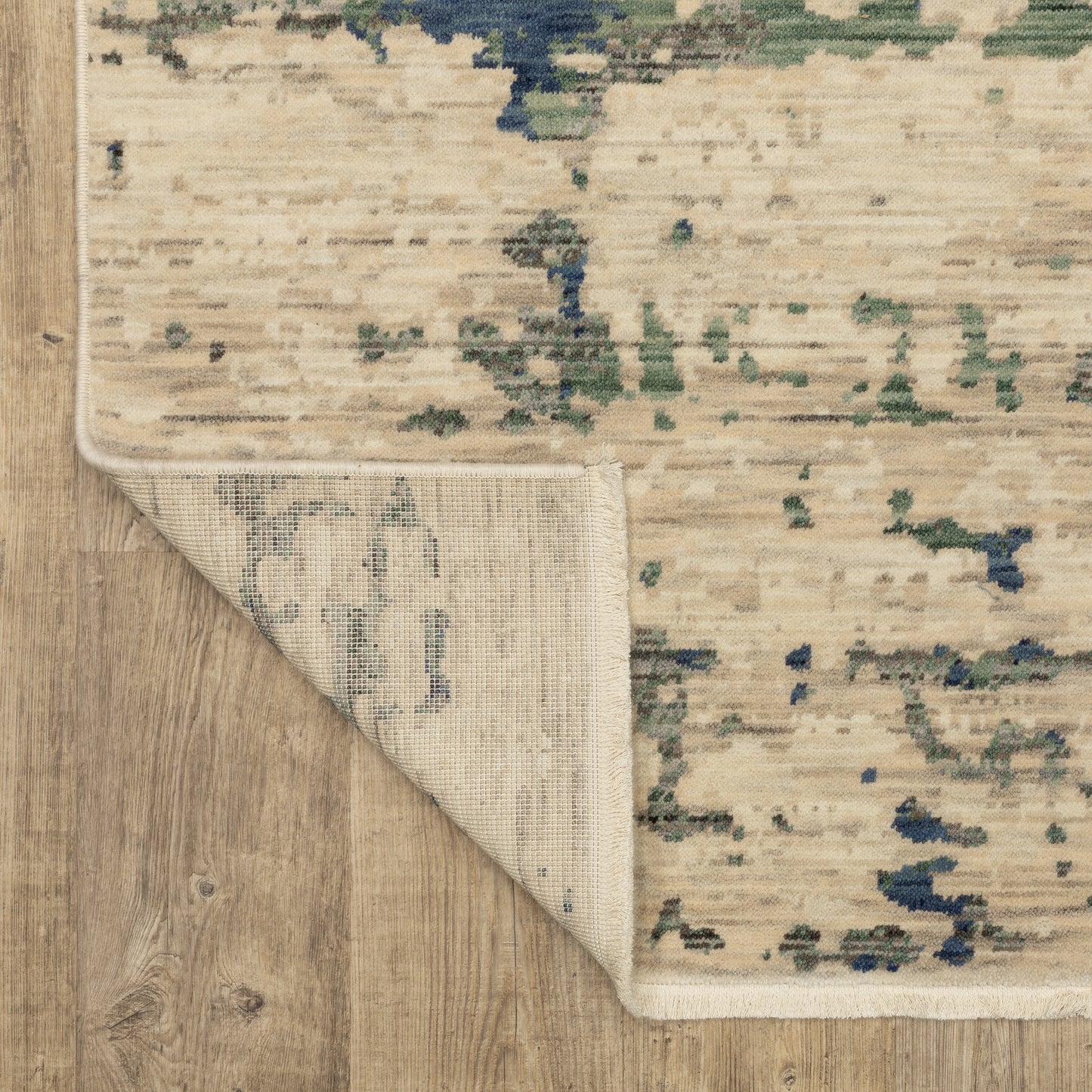 Soleri Abstract Beige/ Green Cut Pile Rug