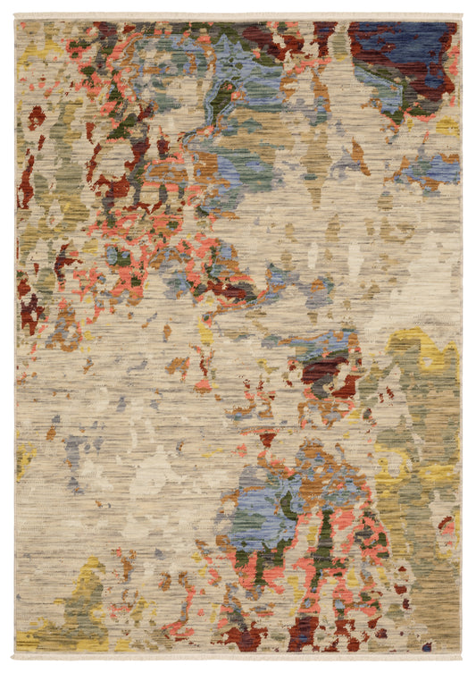 Soleri SOL09 Beige Abstract Rug