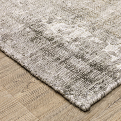 Solstice Abstract Grey/ Beige Mixed Pile Rug