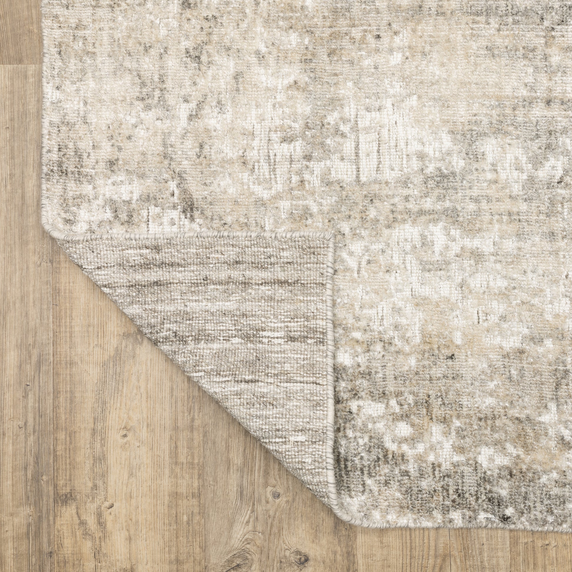 Solstice Abstract Grey/ Beige Mixed Pile Rug