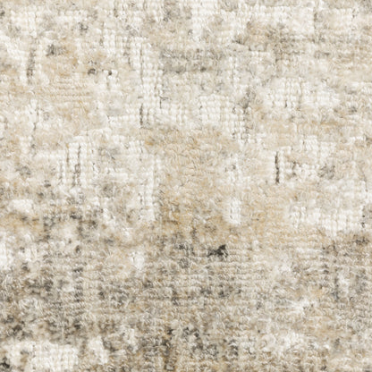 Solstice Abstract Grey/ Beige Mixed Pile Rug