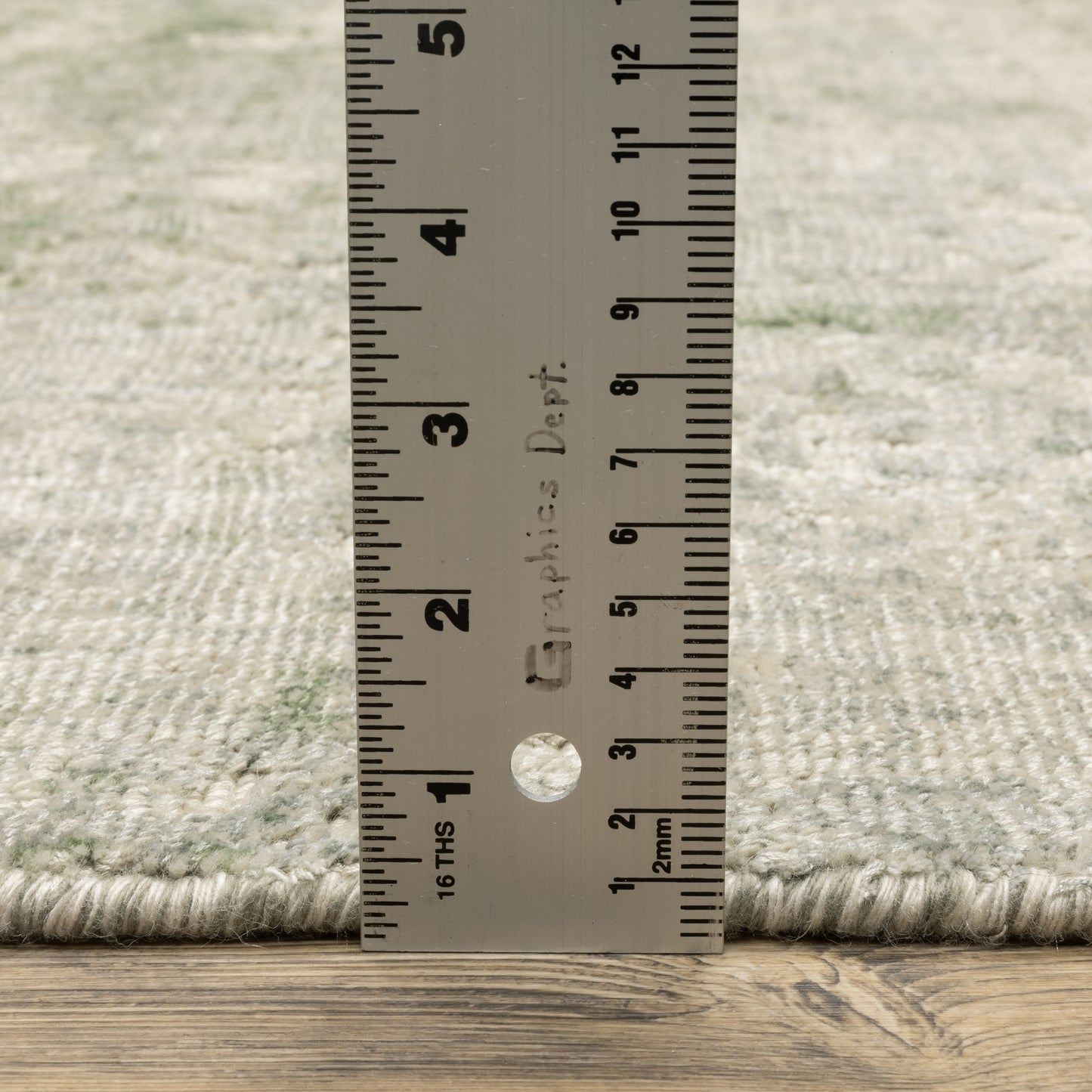 Solstice Abstract Green/ Grey Mixed Pile Rug