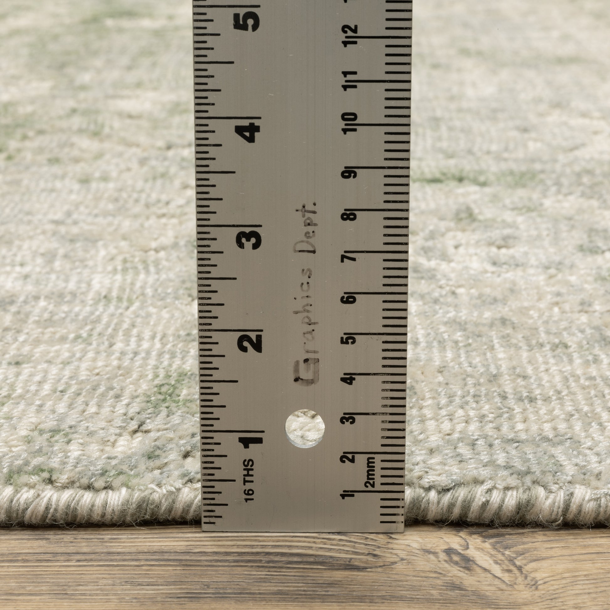 Solstice Abstract Green/ Grey Mixed Pile Rug