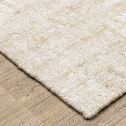 Solstice Abstract Ivory/ Beige Mixed Pile Rug