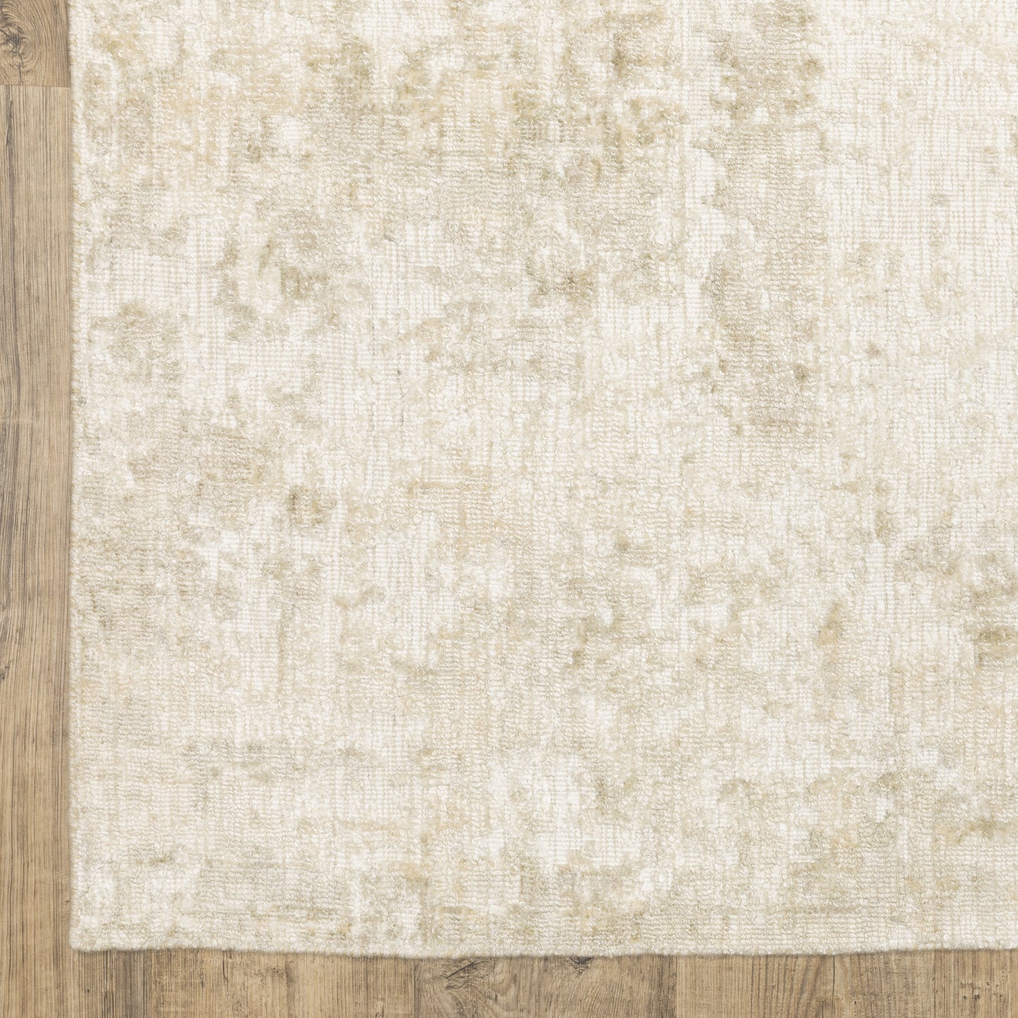 Solstice Abstract Ivory/ Beige Mixed Pile Rug