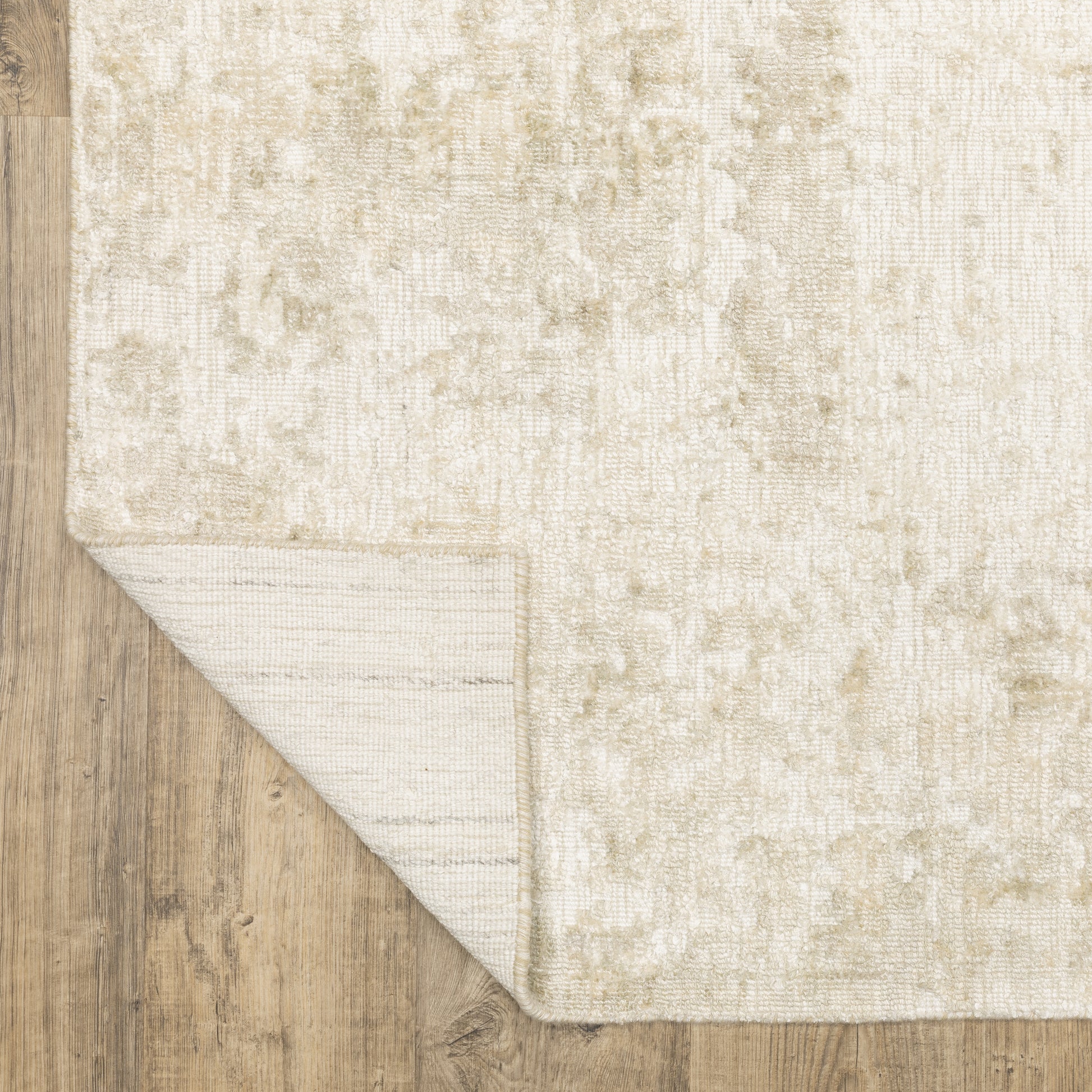 Solstice Abstract Ivory/ Beige Mixed Pile Rug