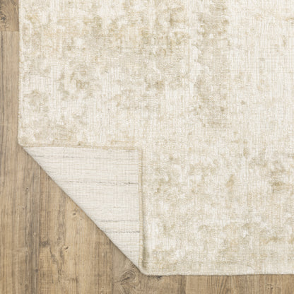 Solstice Abstract Ivory/ Beige Mixed Pile Rug