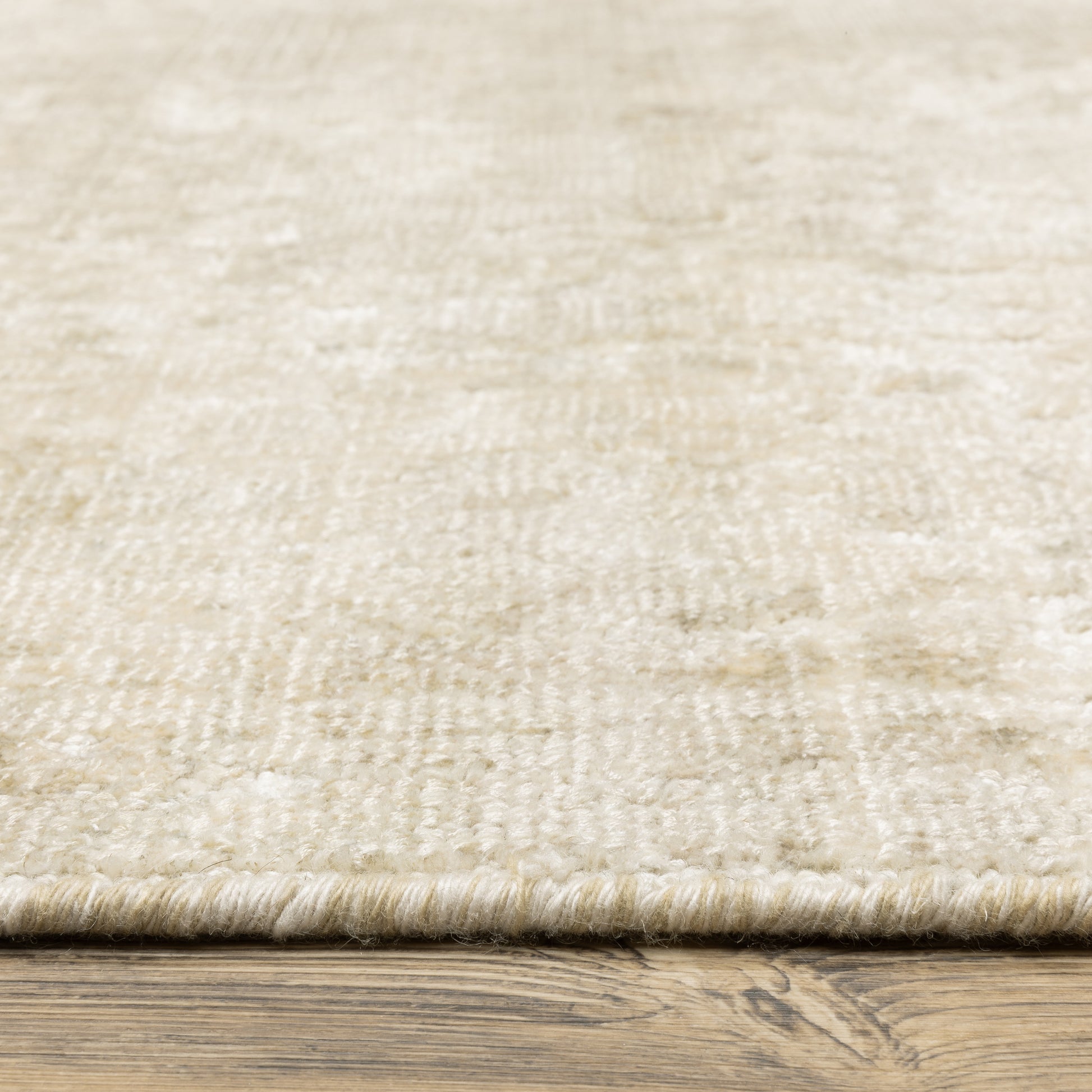 Solstice Abstract Ivory/ Beige Mixed Pile Rug