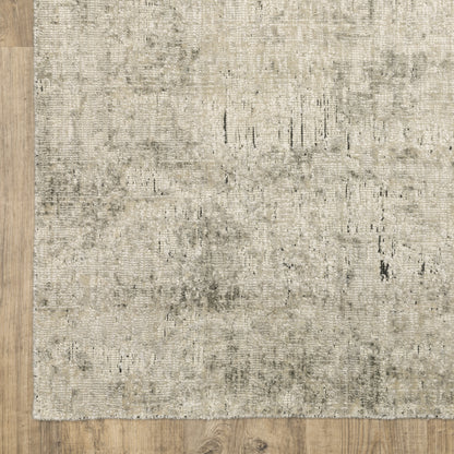 Solstice Abstract Beige/ Black Mixed Pile Rug