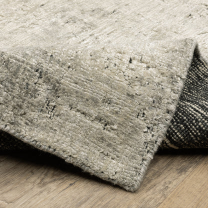 Solstice Abstract Beige/ Black Mixed Pile Rug