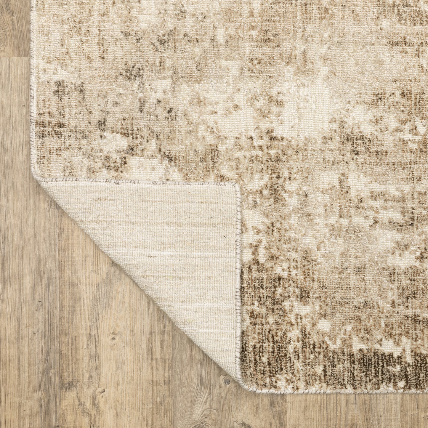 Solstice Abstract Brown/ Beige Mixed Pile Rug