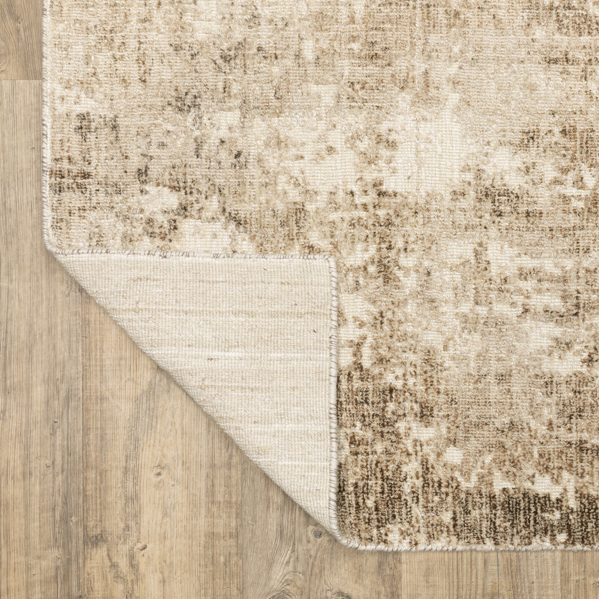 Solstice Abstract Brown/ Beige Mixed Pile Rug