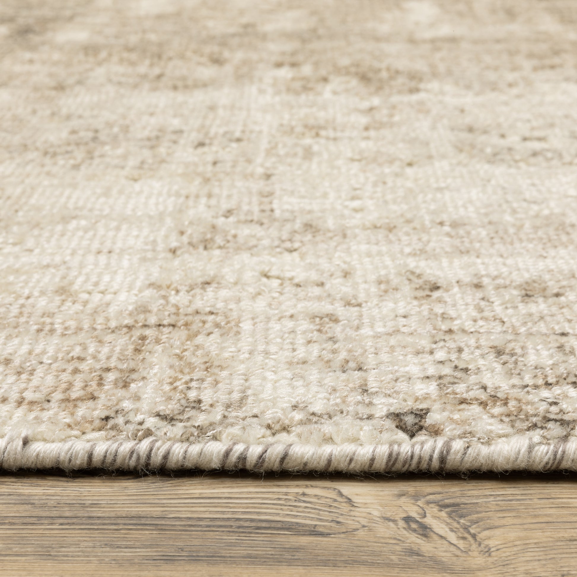 Solstice Abstract Brown/ Beige Mixed Pile Rug