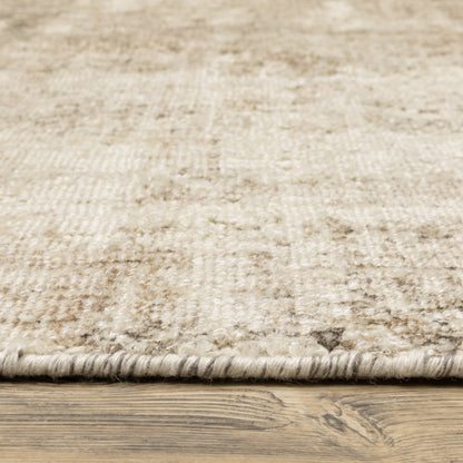 Solstice Abstract Brown/ Beige Mixed Pile Rug