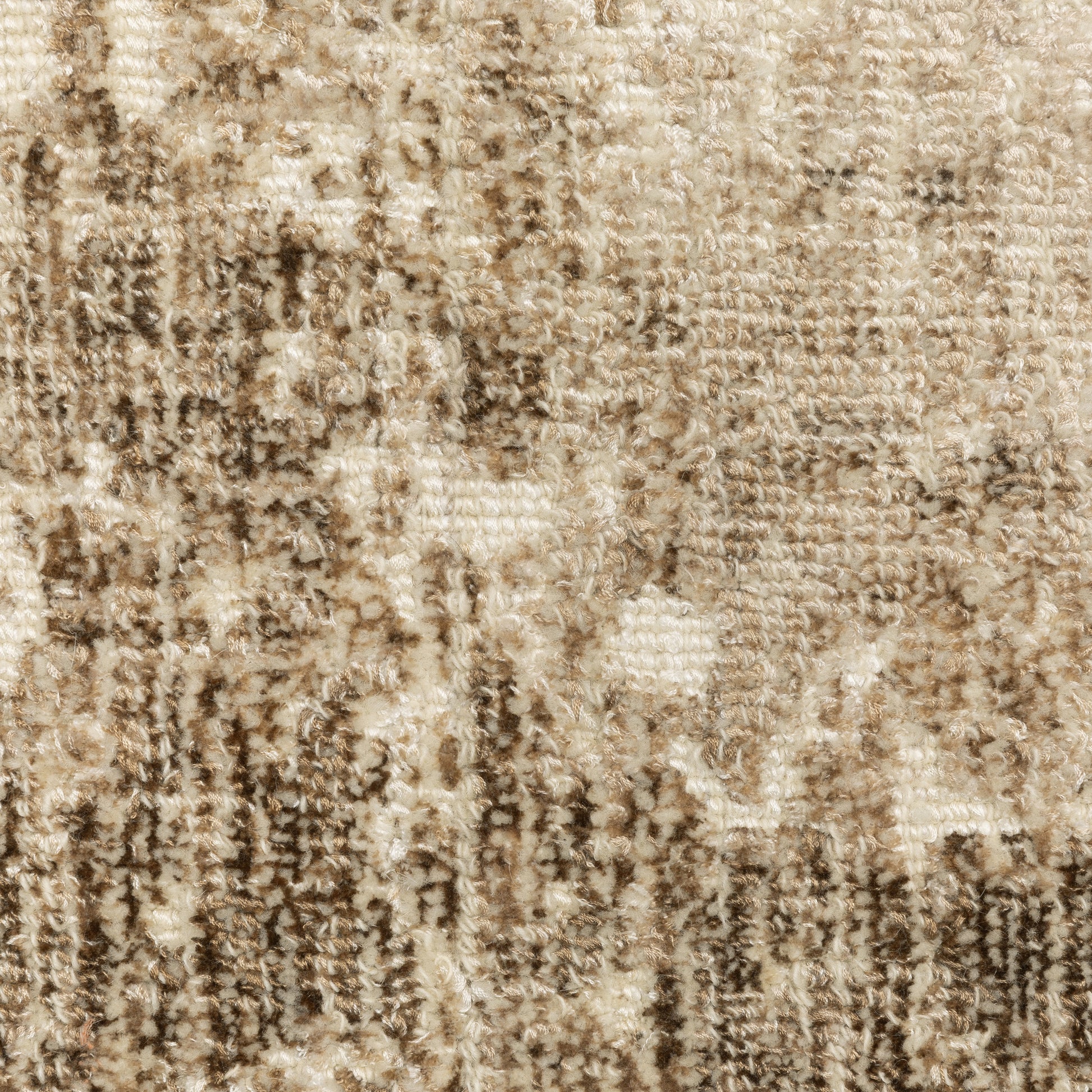 Solstice Abstract Brown/ Beige Mixed Pile Rug