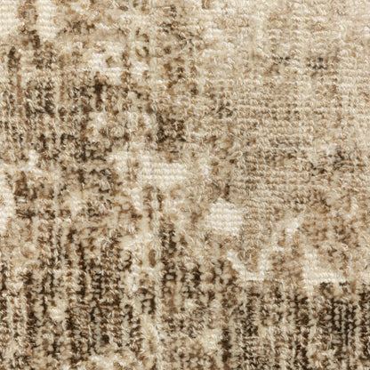Solstice Abstract Brown/ Beige Mixed Pile Rug