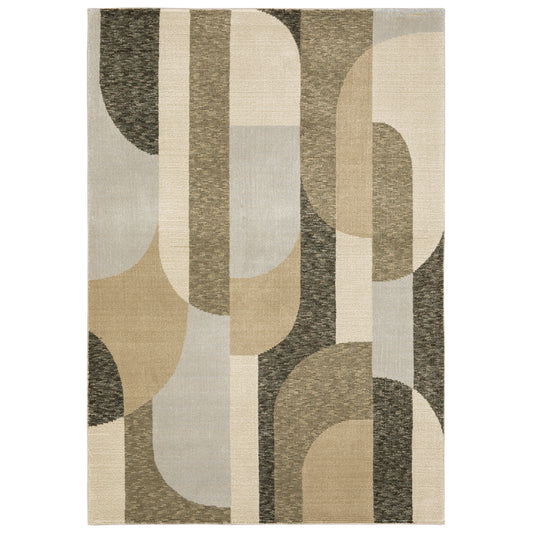 Strada STR02 Brown Geometric Rug