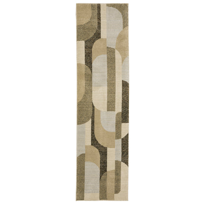 Strada Str02 Brown/ Beige Geometric Rug