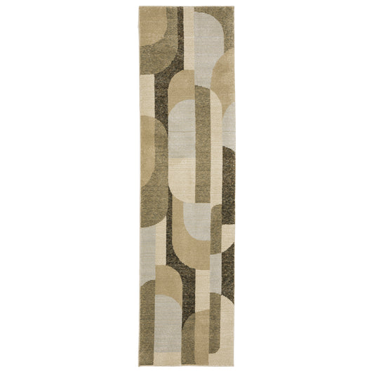 Strada Str02 Brown/ Beige Geometric Rug