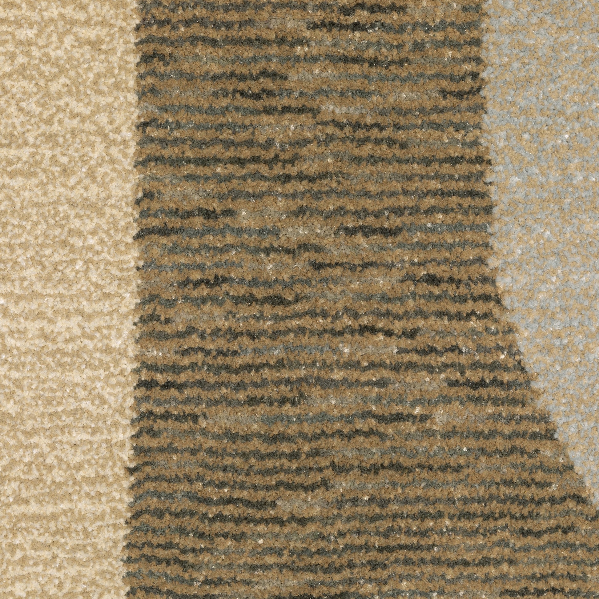 Strada Geometric Brown/ Beige Cut Pile Rug