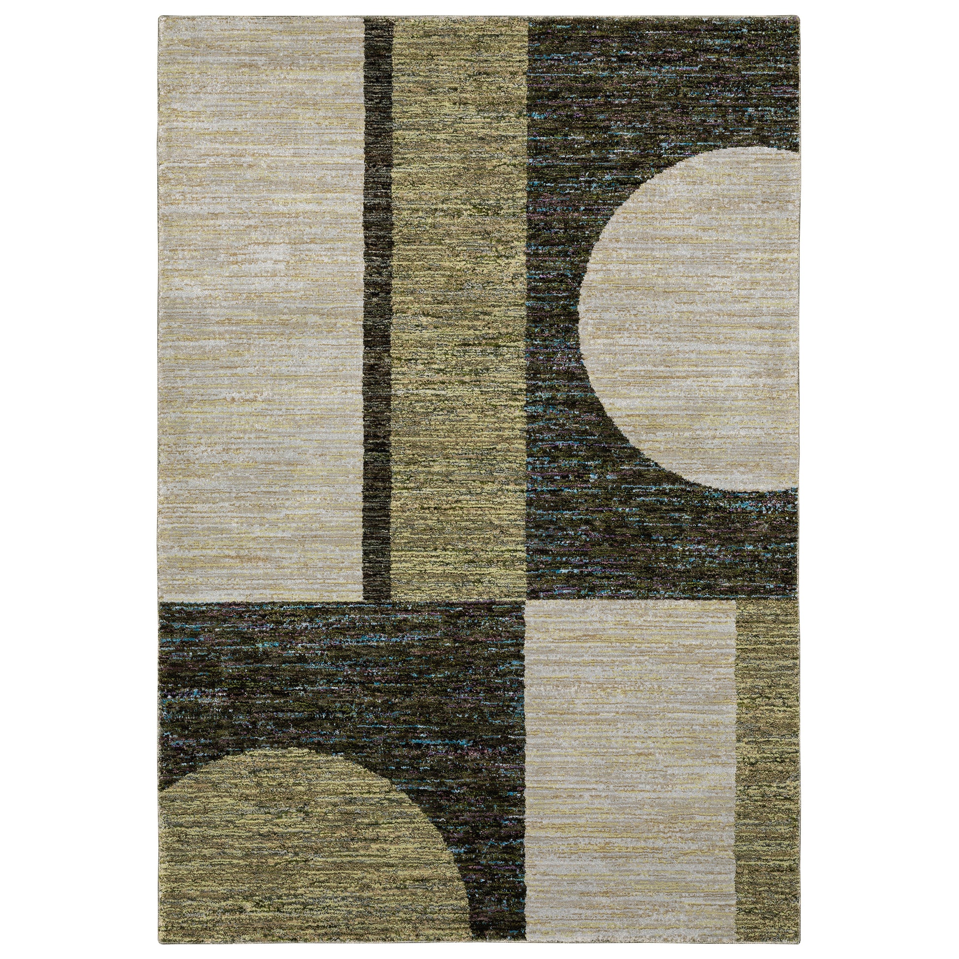 Strada STR05 Green Geometric Rug