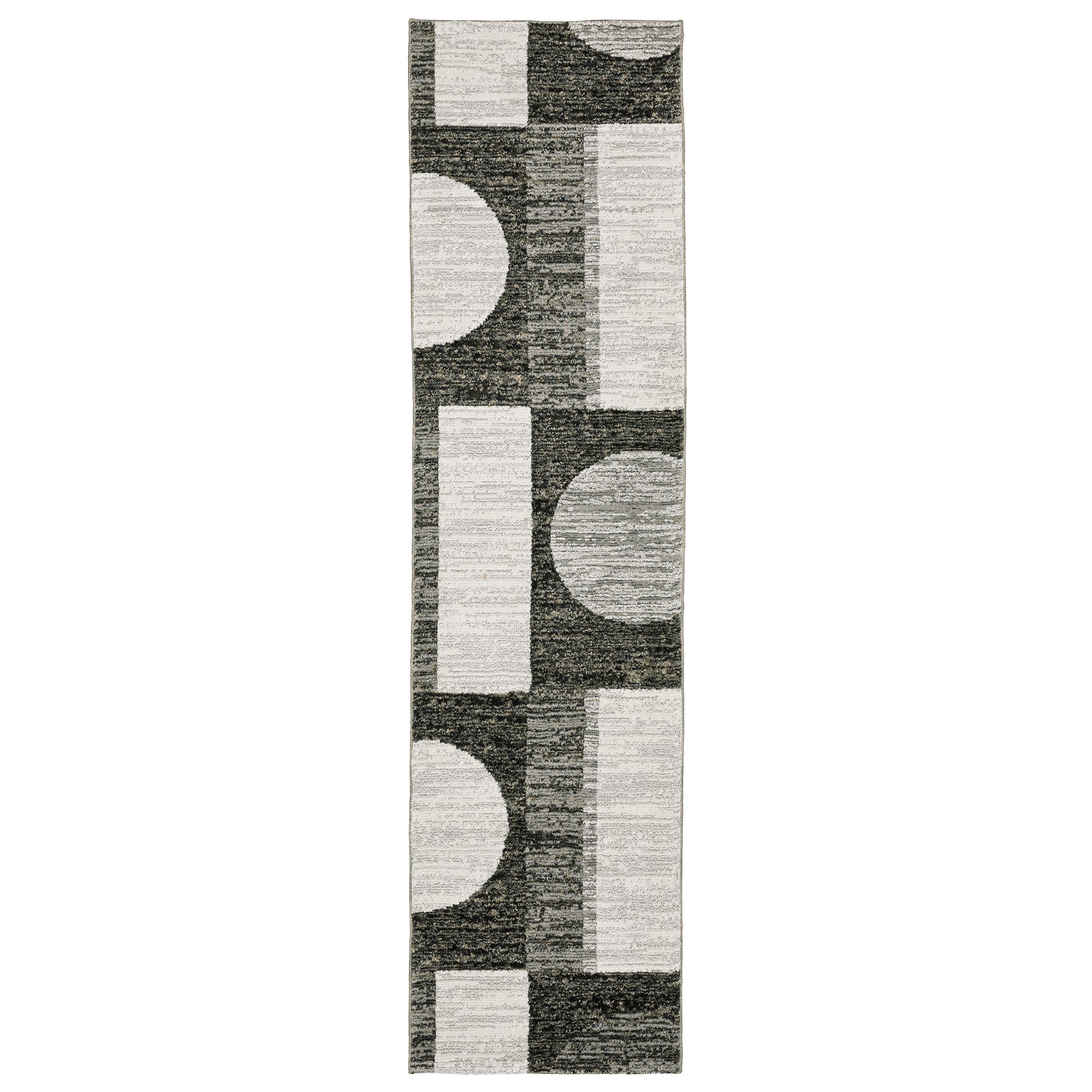 Strada STR06 Charcoal Geometric Rug