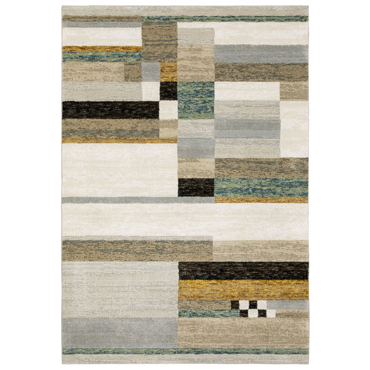 Strada STR07 Beige Geometric Rug
