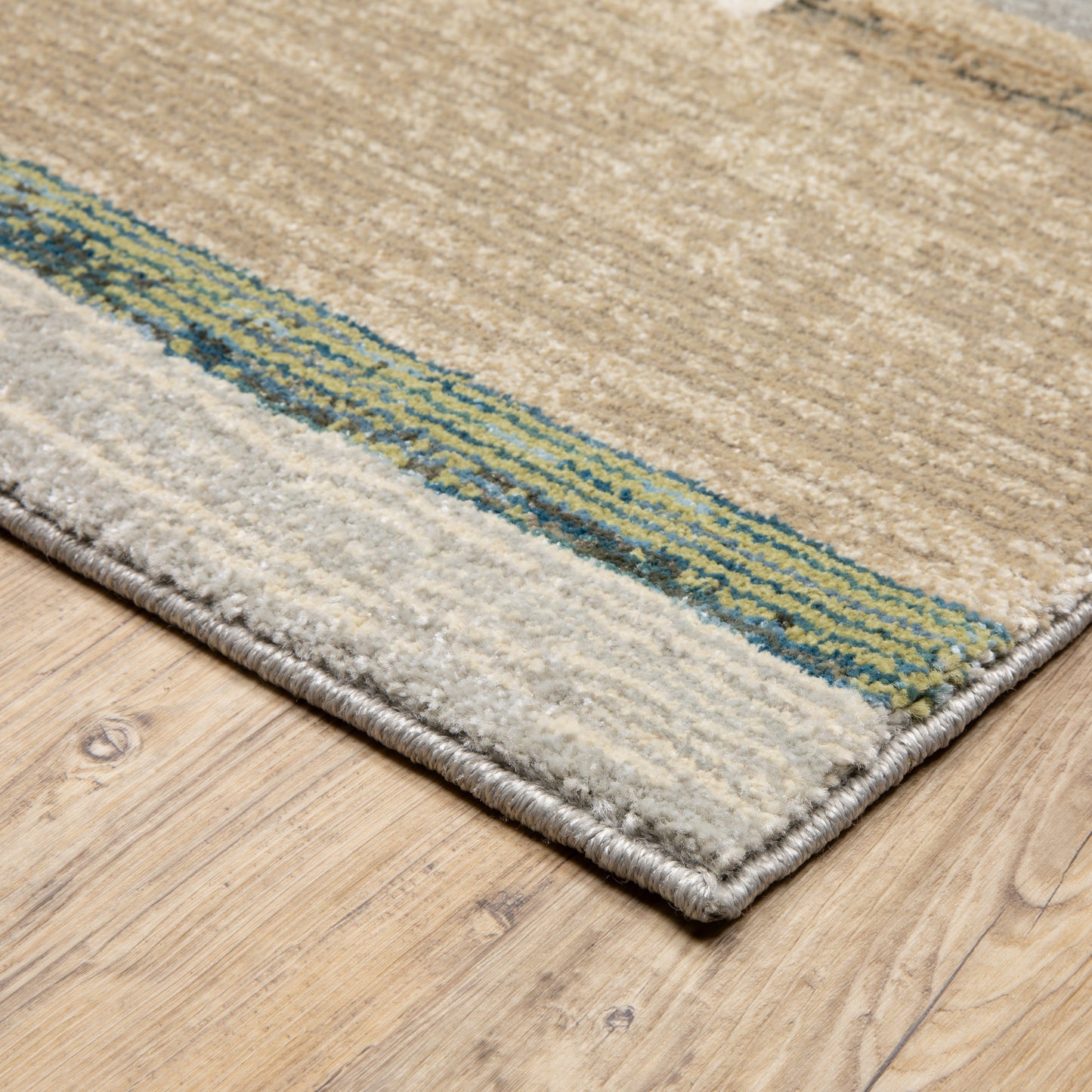 Strada Geometric Beige/ Multi Cut Pile Rug