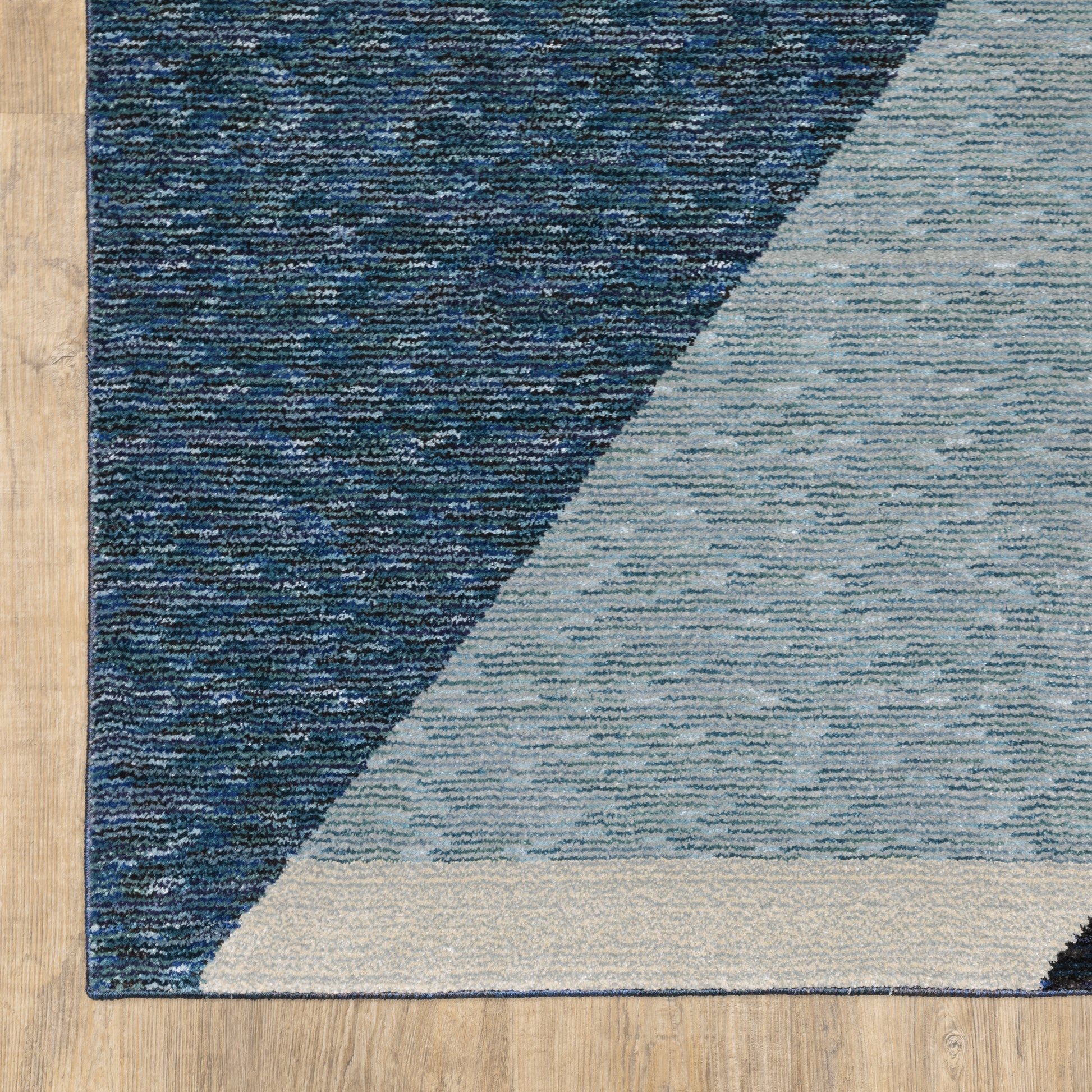 Strada Geometric Blue/ Purple Cut Pile Rug