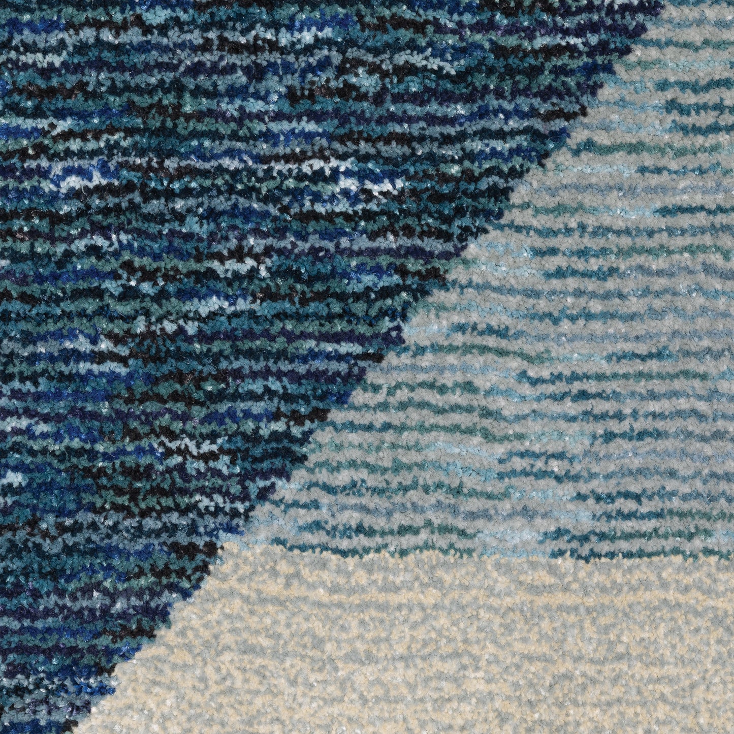 Strada Geometric Blue/ Purple Cut Pile Rug