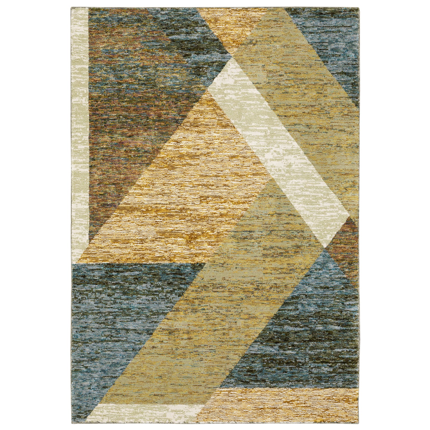 Strada STR09 Gold Geometric Rug