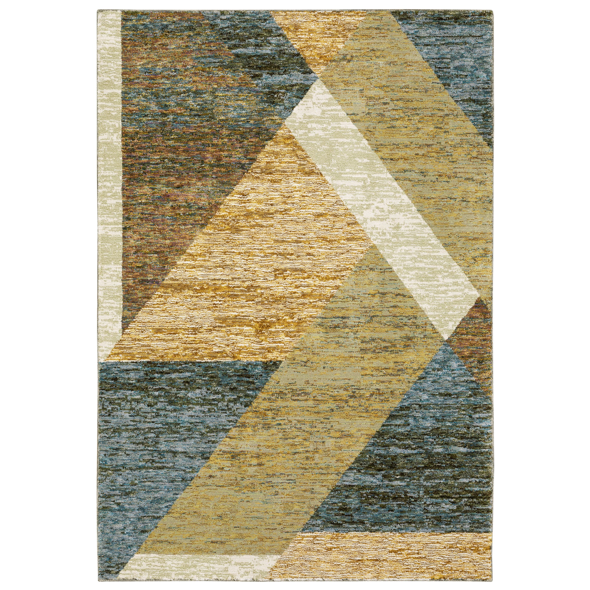 Strada STR09 Gold Geometric Rug