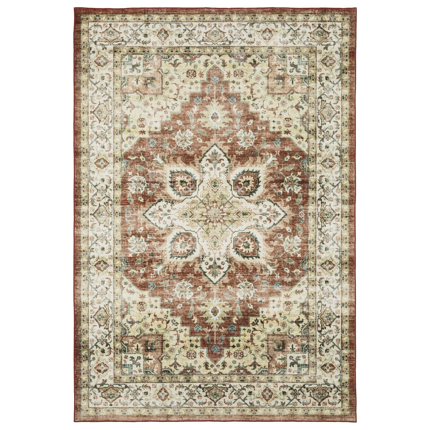 Sumter SUM01 Red Distressed Rug