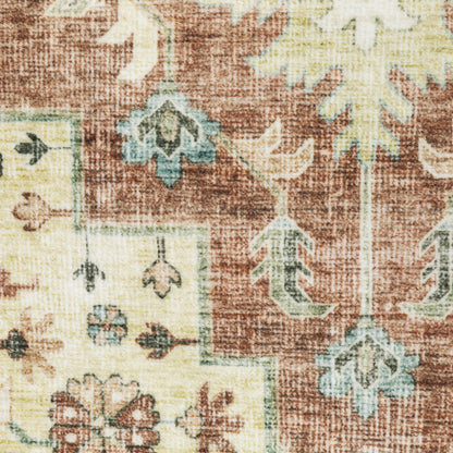 Sumter Distressed Red/ Ivory Medallion Flat Weave Rug