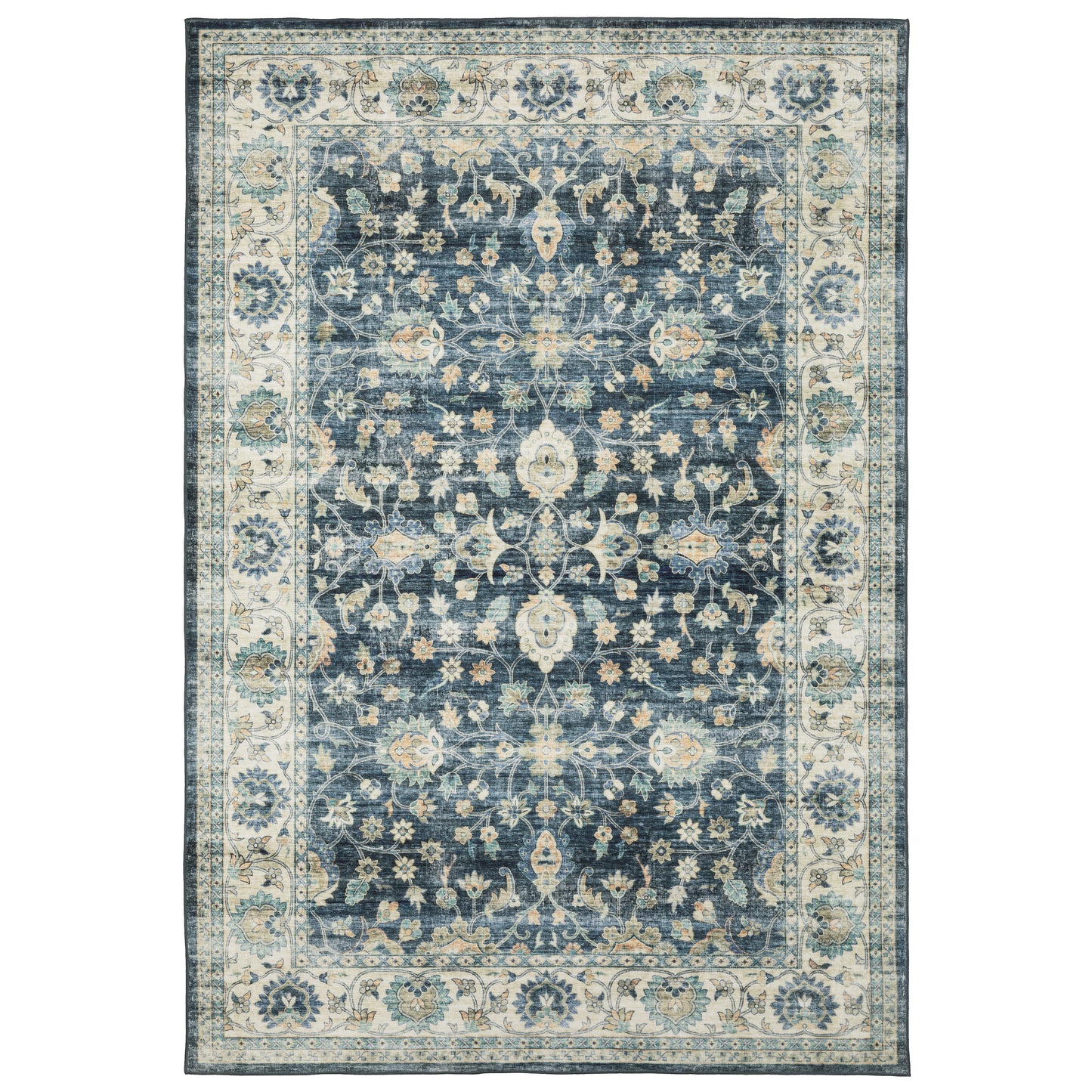 Sumter SUM02 Blue Distressed Rug