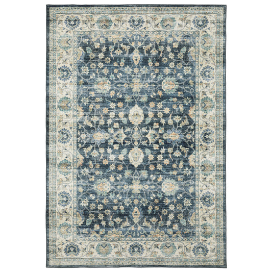 Sumter SUM02 Blue Distressed Rug