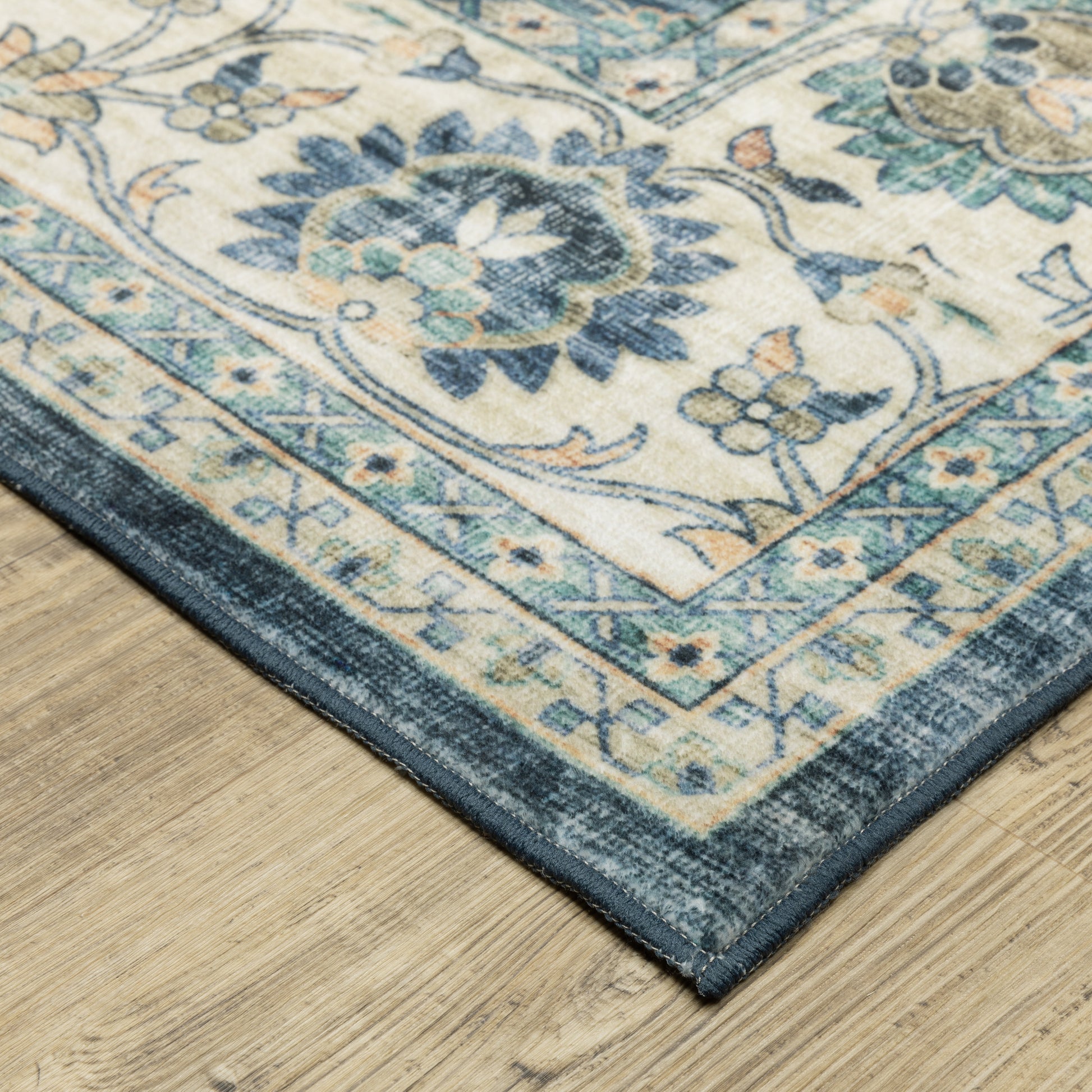 Sumter SUM02 Blue Distressed Rug