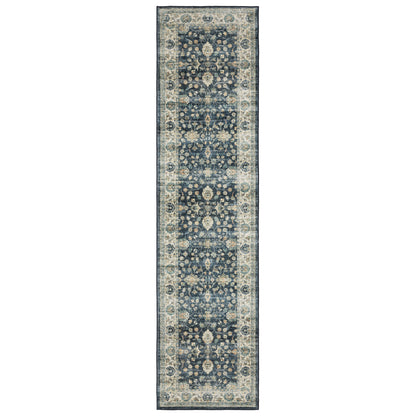 Sumter SUM02 Blue Distressed Rug