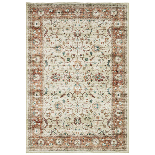 Sumter SUM03 Ivory Distressed Rug
