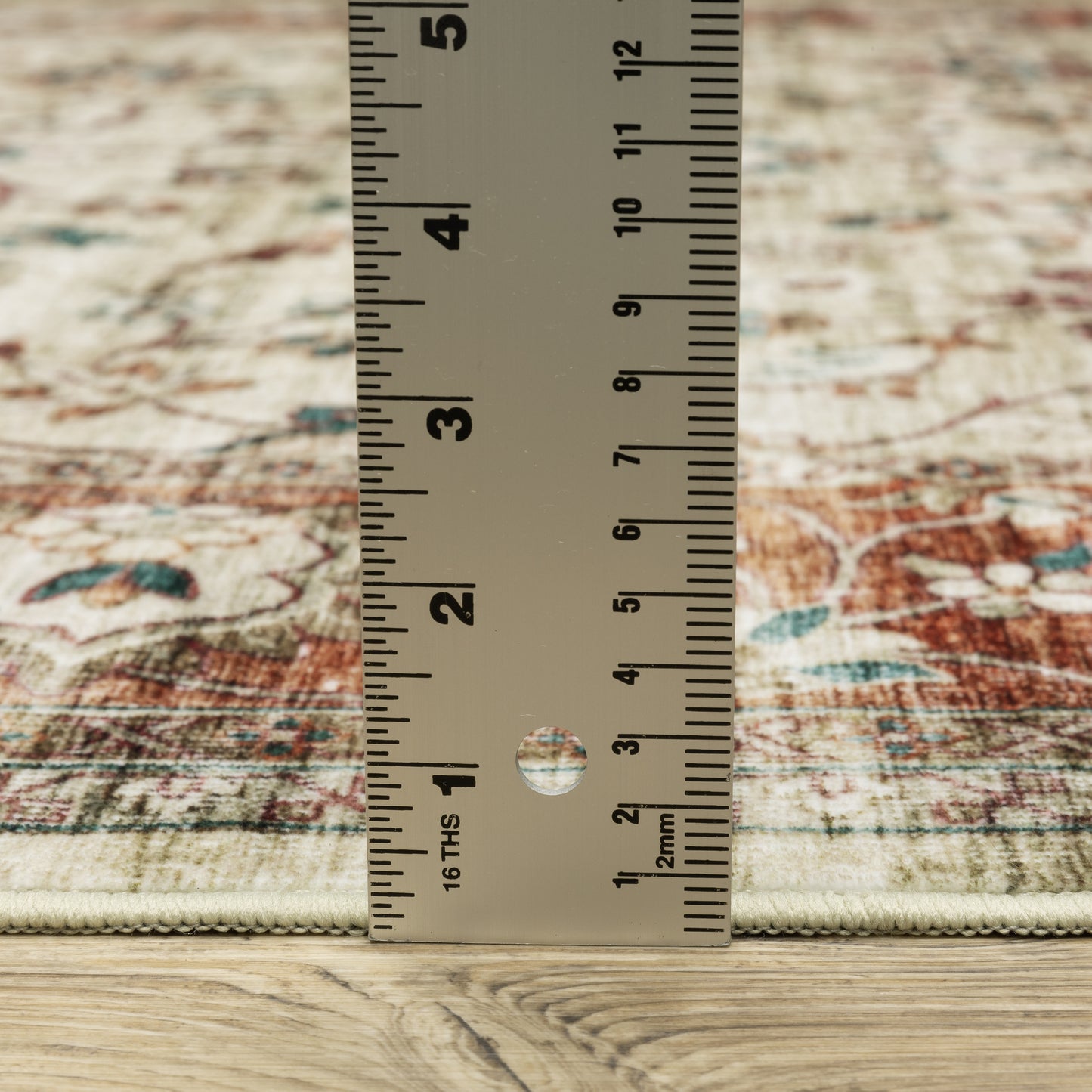 Sumter Distressed Ivory/ Rust Oriental Flat Weave Rug