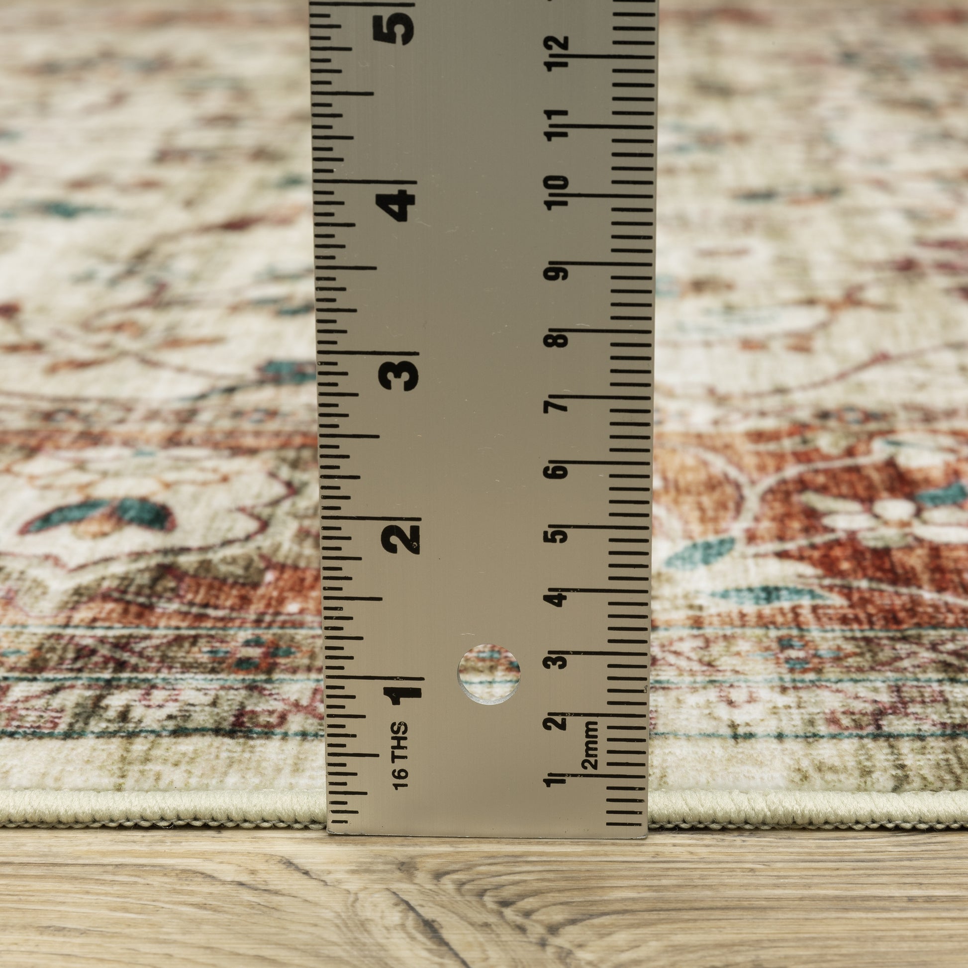 Sumter Distressed Ivory/ Rust Oriental Flat Weave Rug