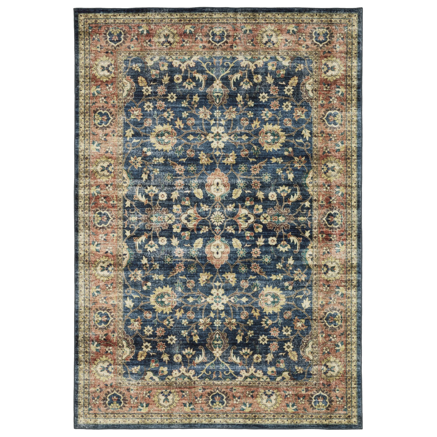 Sumter SUM04 Blue Distressed Rug