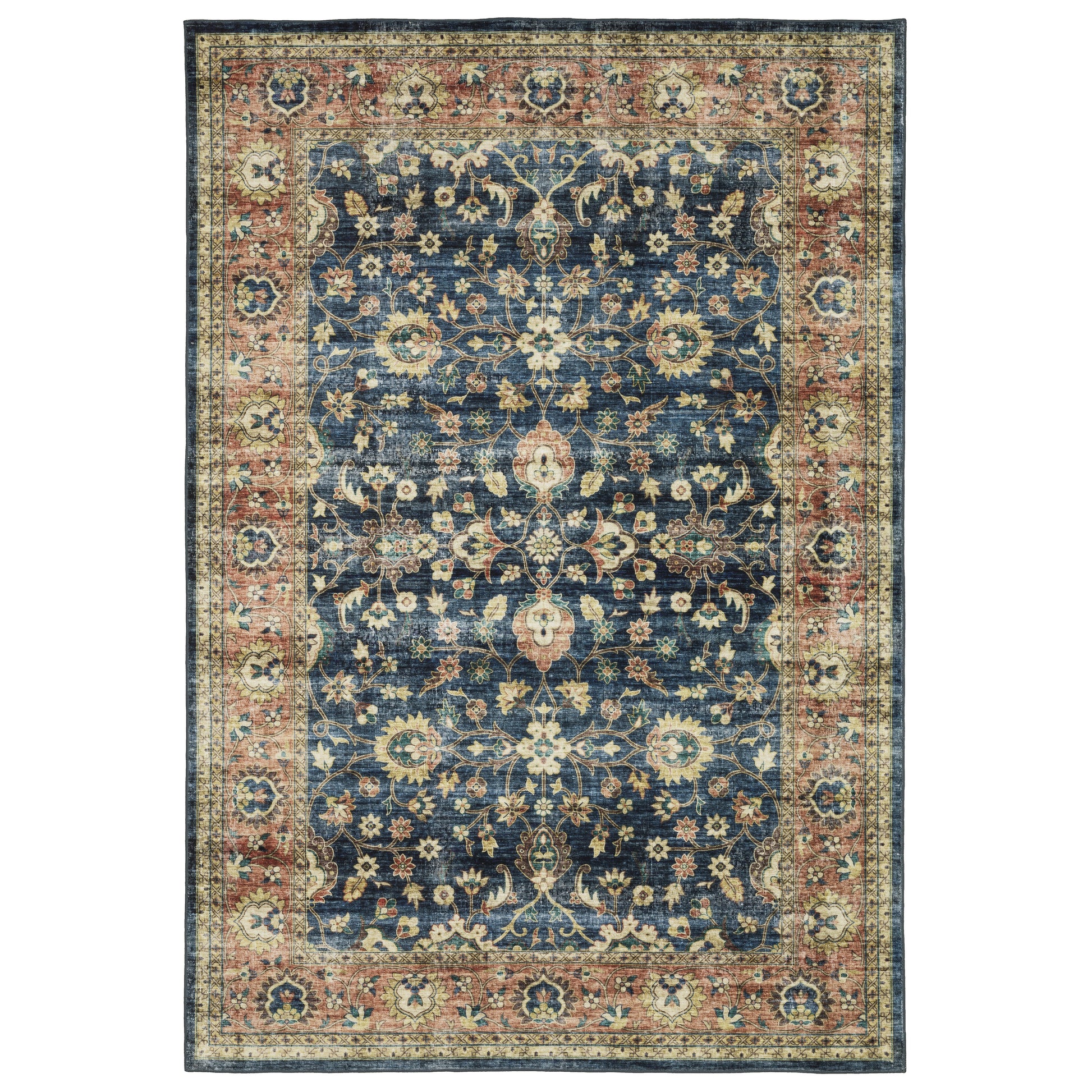 Sumter SUM04 Blue Distressed Rug