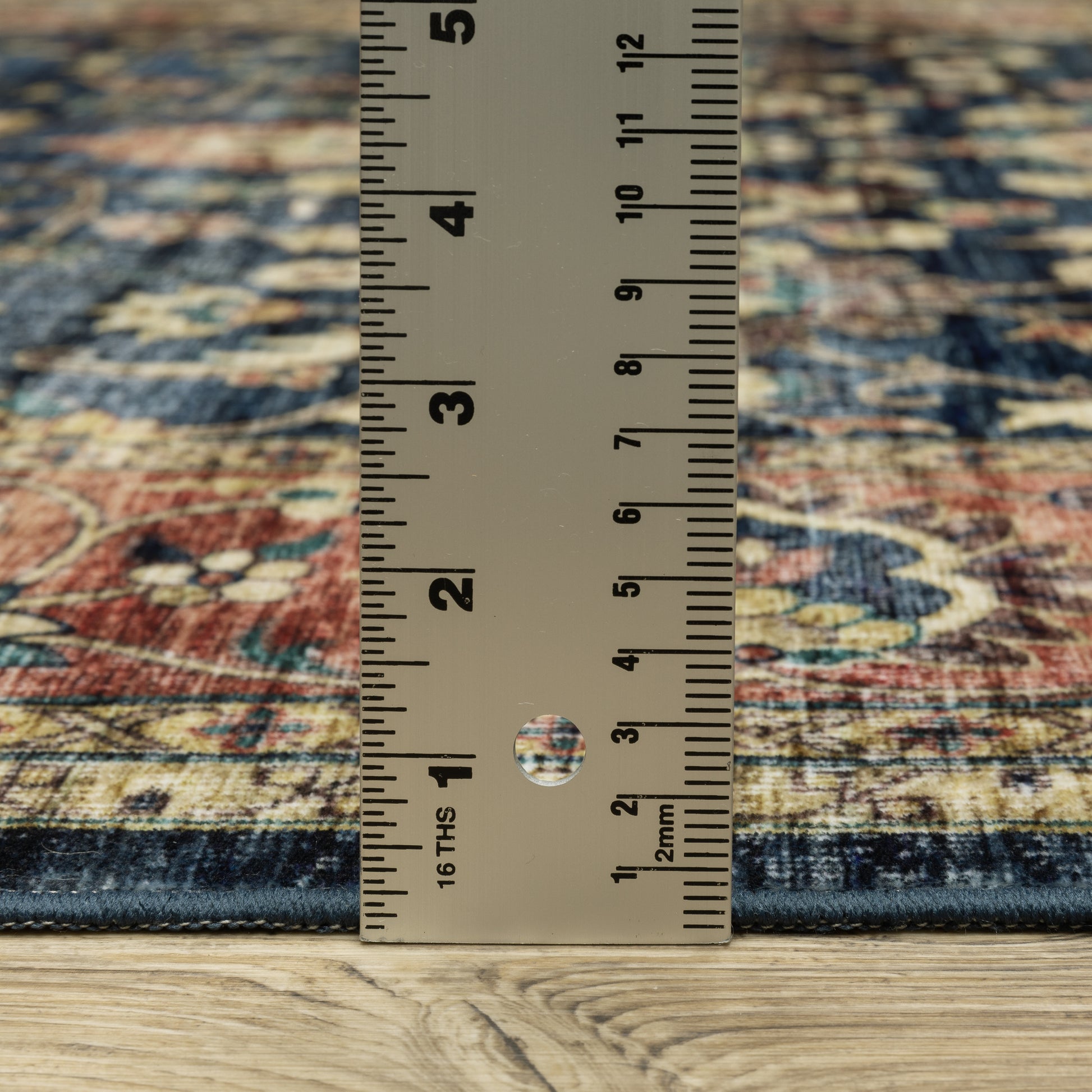 Sumter Distressed Blue/ Rust Oriental Flat Weave Rug
