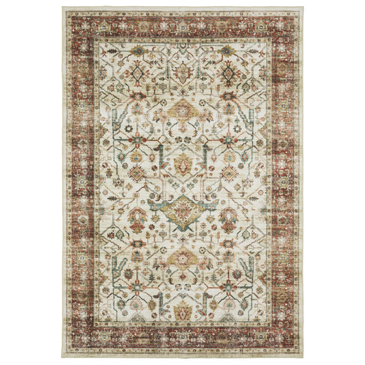 Sumter SUM05 Ivory Distressed Rug