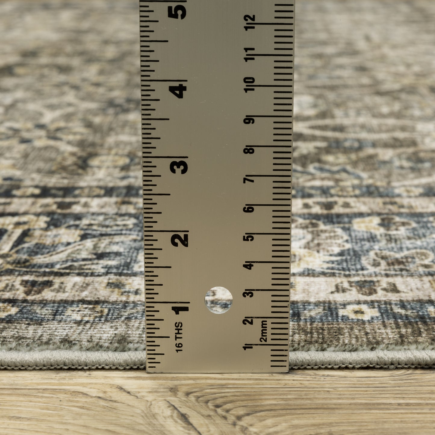 Sumter Distressed Grey/ Blue Oriental Flat Weave Rug