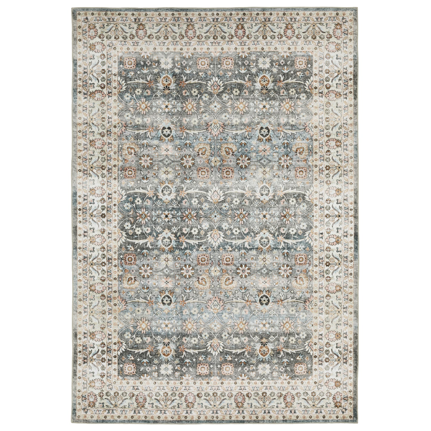 Sumter SUM07 Grey Distressed Rug