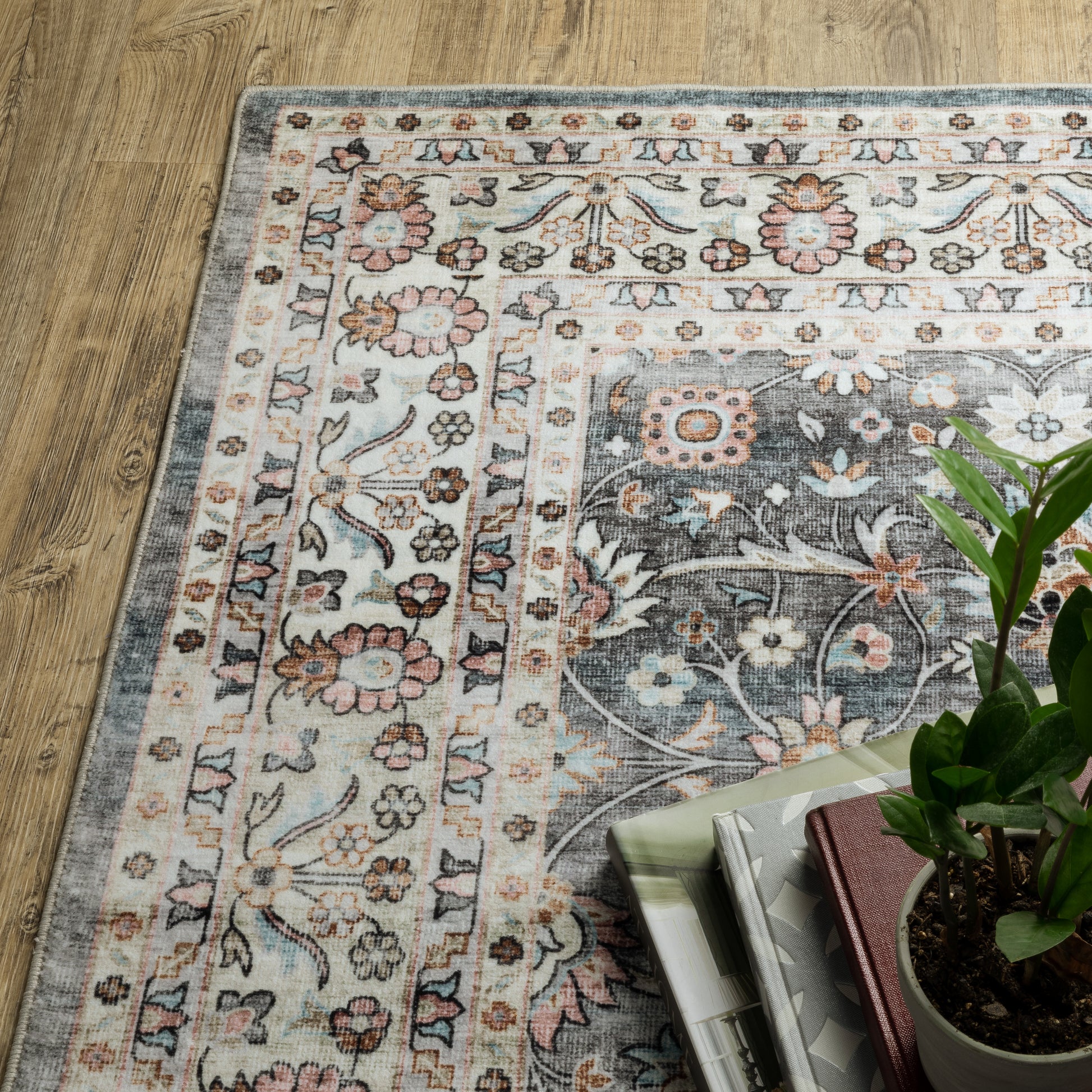 Sumter Distressed Grey/ Ivory Oriental Flat Weave Rug