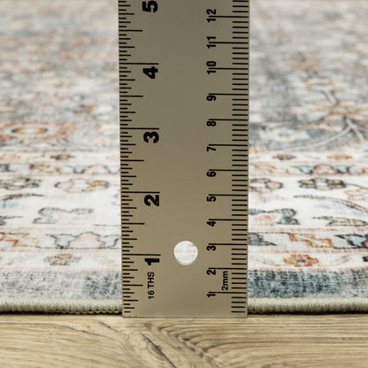 Sumter Distressed Grey/ Ivory Oriental Flat Weave Rug